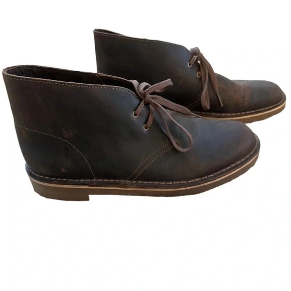 Clarks Bushacre 2 Brown Leather Boot Size Men's 8 GUC - Picture 1 of 9